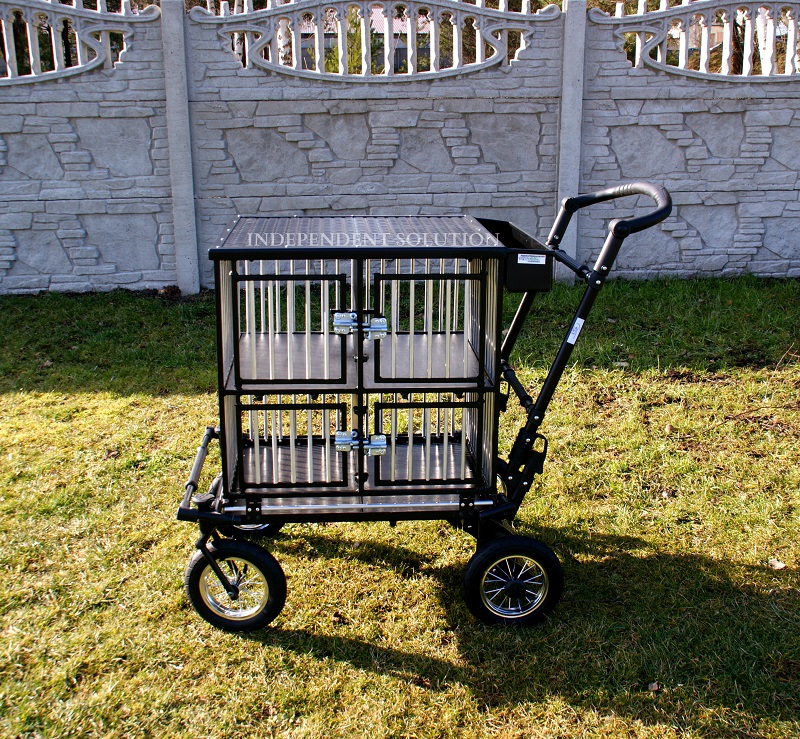 PetMobil ALUM size S 4 rooms Trolleys on dog show.